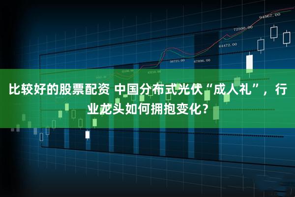 比较好的股票配资 中国分布式光伏“成人礼”，行业龙头如何拥抱变化？
